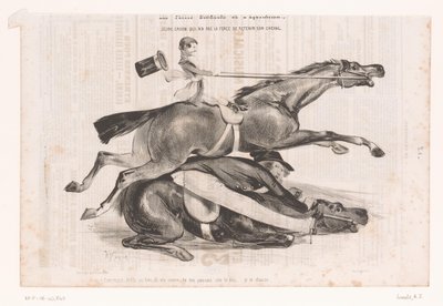 Genç adam atının kontrolünü kaybeder Jeune damat qui n'a pas la force de retenir son cheval (nesne üzerine başlık) Küçük binicilik zevkleri (dizi başlığı) Les petits bonheurs de l'équitation (nesne üzerine dizi başlığı) by Alcide Joseph Lorentz