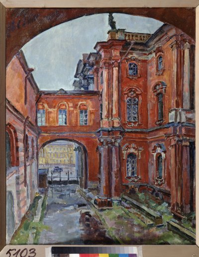 İnziva evinin iç avlusu (Saint Petersburg) by Aleksandr Aleksandrovich Osmerkin