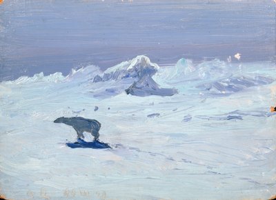 Mehtaplı Bir Gecede Avlanan Kutup Ayısı, 1899 by Aleksandr Alekseevich Borisov