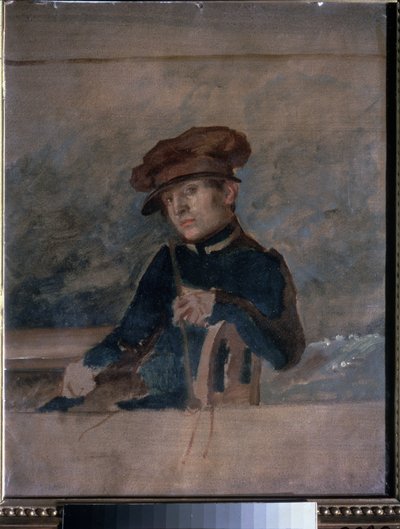 Otoportre. Alexander Alexandreyevich Ivanov (1806-1858), kağıt üzerine yağlı boya çalışması by Aleksandr Andreevich Ivanov