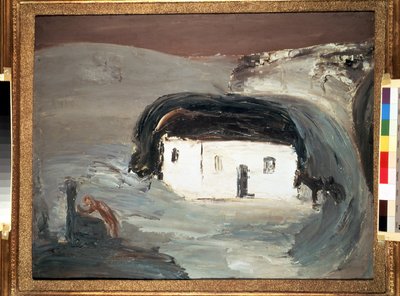 Beyaz bir ev ile manzara. Alexander Davidovich Drevin