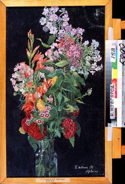 ""Çiçek Buketi"" Resmi Alexander Yakovlevich Golovin (Alexander Golovin) (1863-1930) 1911 Devlet Sanat Müzesi, Nizhny Novgorod by Aleksandr Jakovlevic Golovin