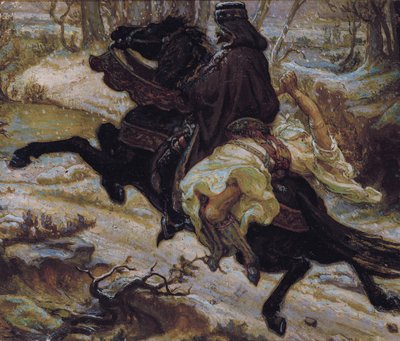 Bir Kadın Esir ile Slav Kontu by Aleksandr Jakovlevic Golovin