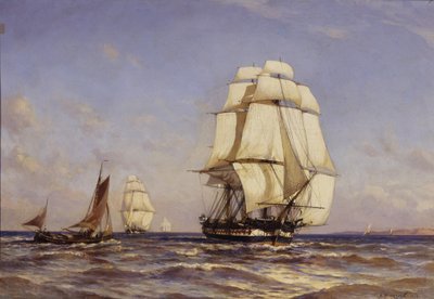 Rus Fırkateyni Merkür, 1879 by Aleksandr Karlovich Beggrov
