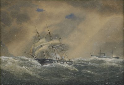 Buhar Fırkateyni Svetlana, 1878 by Aleksandr Karlovich Beggrov