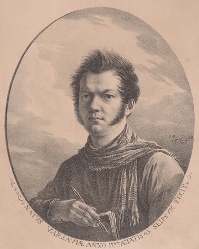 Albüm ve kalemle otoportre, 1819., 1819. by Aleksandr Orlovsky