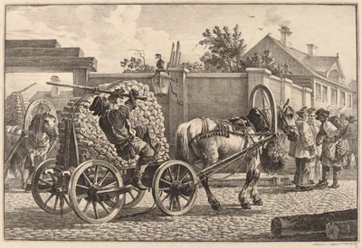 Arabada Odun Taşıyan Rus Hamal by Aleksandr Osipovich Orlovskii