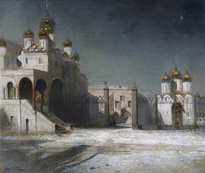 Geceleri Moskova Kremlin