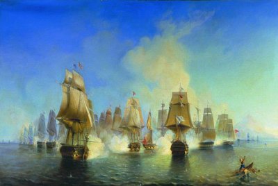 Athos Deniz Savaşı by Aleksei Petrovich Bogolyubov