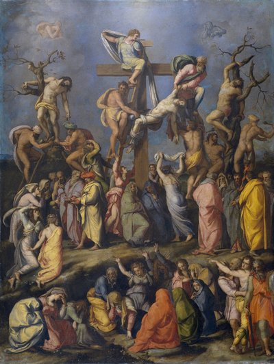 Haçtan İniş - Resim Alessandro Allori (1535-1607), tuval üzerine yağlıboya (70x54 cm), yaklaşık 1560 - (Haçtan İniş, tuval üzerine yağlı boya, A. Allori, c. 1560) - Prado Müzesi , Madrid by Alessandro Allori