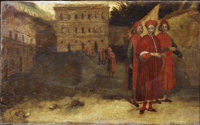 Luca Pitti İtalyan bankacı, sarayının önünde (Palazzo Pitti) by Alessandro Allori