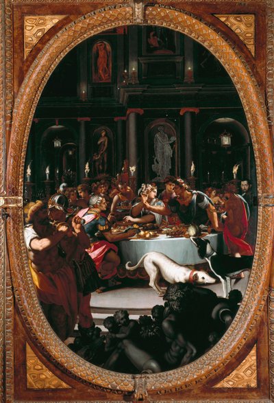 Kleopatra'nın Ziyafeti (Resim by Alessandro Allori