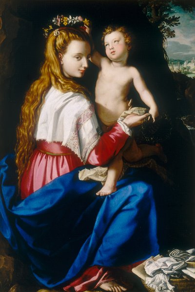 çocuklu bakire by Alessandro Allori