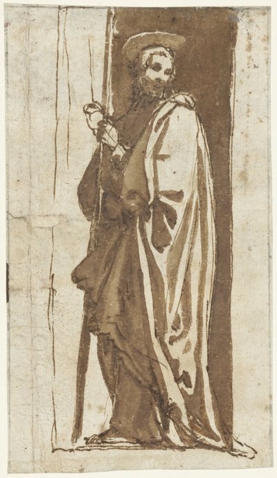 Bir niş içinde duran aziz (Vaftizci Yahya?) by Alessandro Casolani (possibly)
