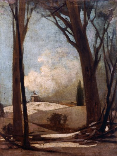 San Luca ile karlı manzara, Alessandro Guardassoni (1819-1888), İtalya tarafından resim by Alessandro Guardassoni