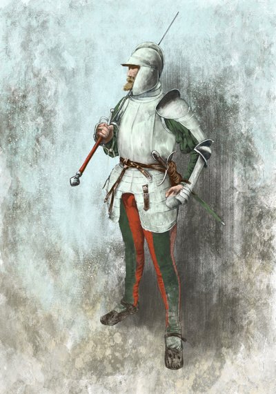 Zırhlı Lansquenet (resim) by Alessandro Lonati