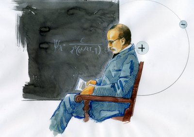 Max Planck, Alman fizikçi (Alman fizikçi Max Planck'ın portresi (1868-1947)) by Alessandro Lonati