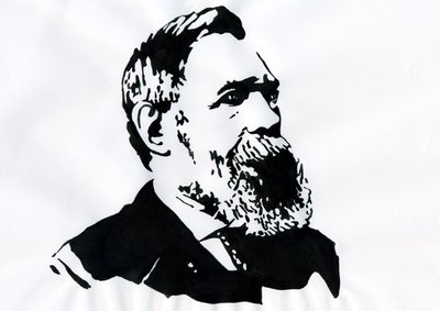 Friedrich Engels'in Portresi (1820-1895), Alman sosyalist teorisyen ve politikacı (Alman filozof, sosyal bilimci ve gazeteci Friedrich Engels) by Alessandro Lonati