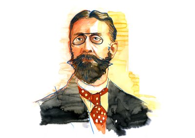 Alman iktisatçı ve sosyolog Max Weber'in portresi (1864-1920) (Alman sosyolog, filozof, hukukçu ve politik iktisatçı Max Weber'in portresi) by Alessandro Lonati