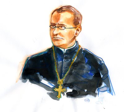 Gregor Mendel'in Portresi (1822-1884) Katolik keşiş ve genetiğin botanikçi kurucusu by Alessandro Lonati