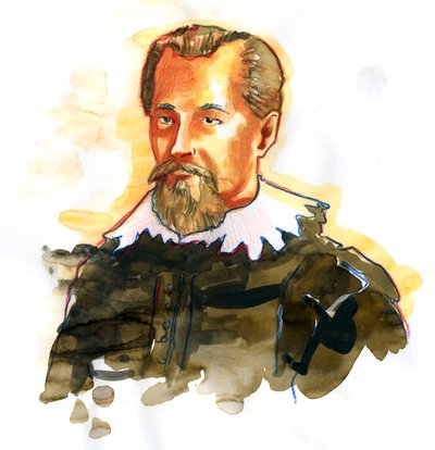 Johannes Kepler'in (veya Keppler) Portresi (1571-1630) (Alman matematikçi, astronom ve astrolog Johannes Kepler'in portresi) by Alessandro Lonati