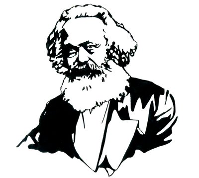 Filozof ve siyaset teorisyeni Karl Marx'ın (1818-1883) portresi by Alessandro Lonati