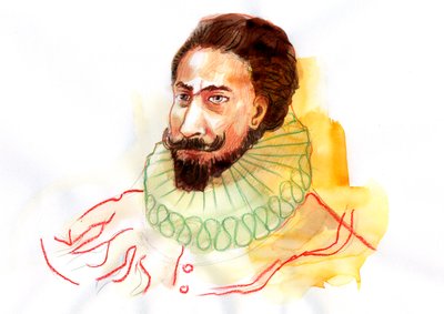 Miguel de Cervantes Saavedra'nın Portresi (1547-1616) (İspanyol yazar Miguel de Cervantes Saavedra'nın Portresi) by Alessandro Lonati