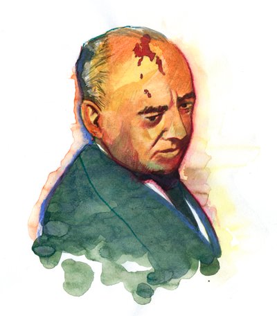 Mihail Gorbaçov'un Portresi (Gorbaçov veya Gorbaçov) (1931 doğumlu) Rus politikacı by Alessandro Lonati