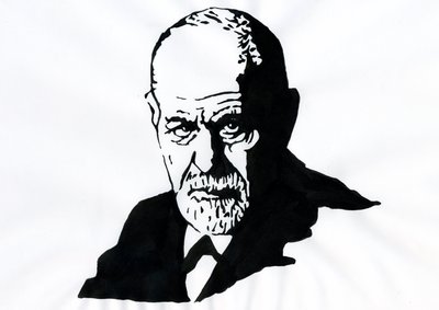 Sigmund Freud'un Portresi (1856-1939), Avusturyalı psikiyatrist (Avusturyalı nörolog ve psikanalizin babası Sigmund Freud'un Portresi) - İllüstrasyon, Alessandro Lonati by Alessandro Lonati