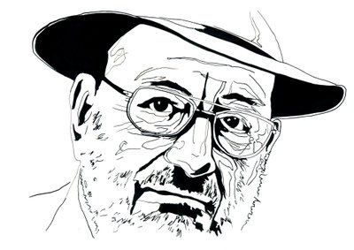 İtalyan entelektüel Umberto Eco'nun portresi (1932-2016) by Alessandro Lonati