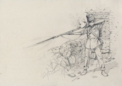 İkinci İmparatorluk (1852-1870): piyade atışı, Avusturya ordusunun askeri, Avusturya-Macaristan (Avusturya-Macaristan) by Alessandro Lonati
