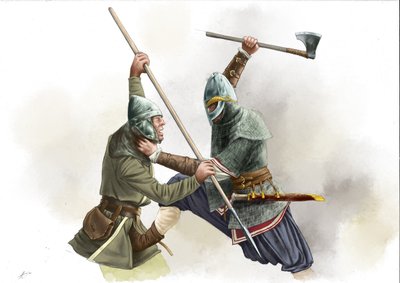 Vikingler savaşçı dövüşü by Alessandro Lonati