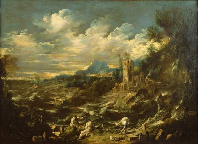 Fırtınalı Deniz Manzarası, yaklaşık 1720 by Alessandro Magnasco