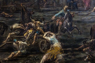 Kadırga Kölelerinin Cenova Hapishanesine Getirilmesi ve Sorgulanması by Alessandro Magnasco