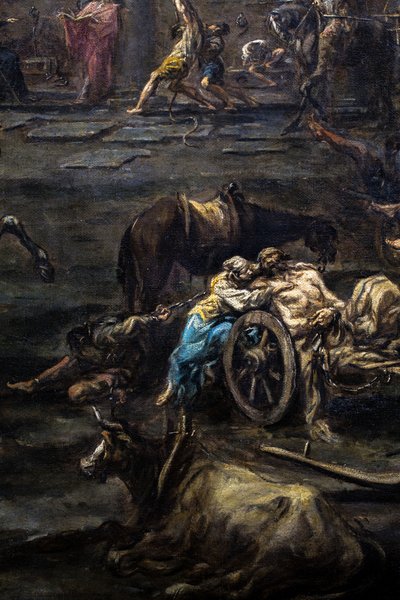 Kadırga Kölelerinin Cenova Hapishanesine Getirilmesi ve Sorgulanması by Alessandro Magnasco