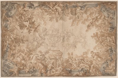 Dört Kıta ile İmparatorluğun Zaferi by Alessandro Mauro and Francesco de Mura