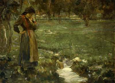 Fısıldayan Dere (tuval üzerine yağlı boya) by Alessandro Milesi