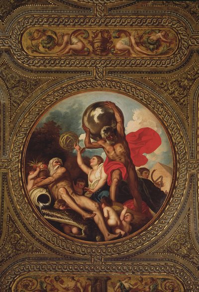 Astronomi Alegorisi, kütüphanenin tavanından, 1635 by Alessandro Padovanino