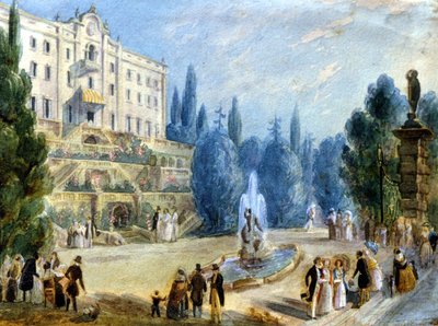 Komo. Kadenabbia. Villa Carlotta (eski adıyla Sommariva) by Alessandro Sanquirico