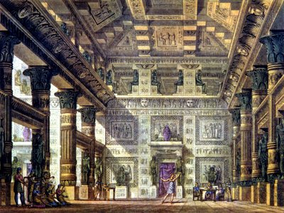 Antik Mısır#39;da Memphis#39;teki dans sahnesi by Alessandro Sanquirico