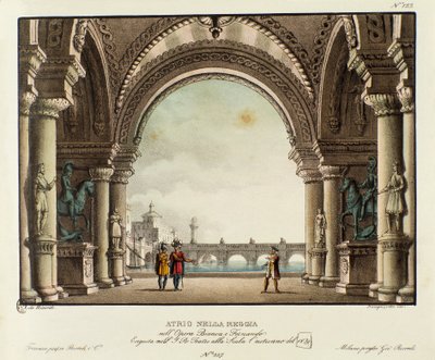 Kraliyet sarayı salonunun görünümü Vincenzo Bellini
