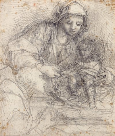 Carthusian Monk ile Madonna ve Çocuk, by Alessandro Tiarini