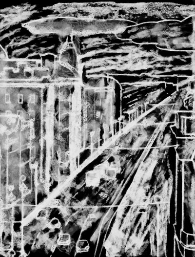 Hareketli ve statik, 2020 (karma ortam) by Alex Caminker