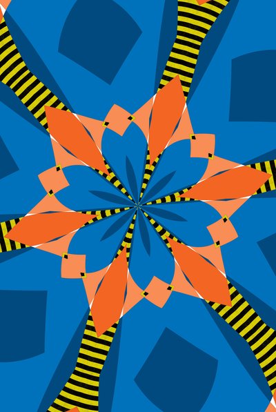 çiçekler #15,2019,(karışık teknik) by Alex Caminker
