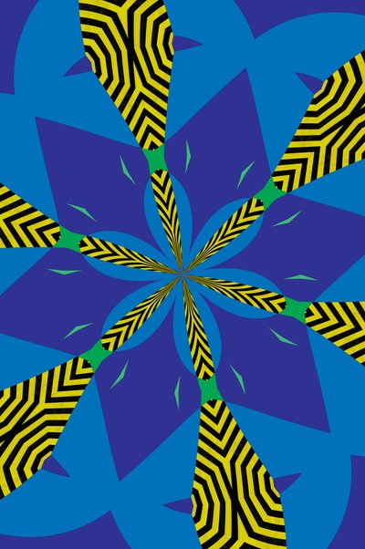 çiçekler #22,2019,(karışık teknik) by Alex Caminker