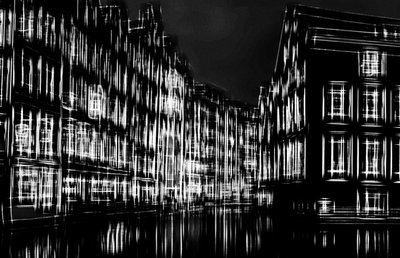 gece şehrinde ışıklar,2019,(fotoğraf) by Alex Caminker