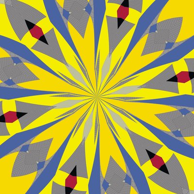 simetri #14,2019,(karışık ortam) by Alex Caminker