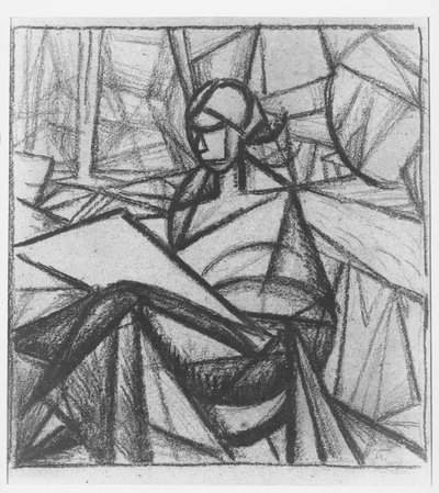 Kadın, 1914-15 (kağıt üzerinde karakalem) by Alexander Bogomazov