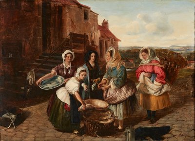 Doğu Lothian Balıkçı Kadınları (gemide petrol) by Alexander Carse
