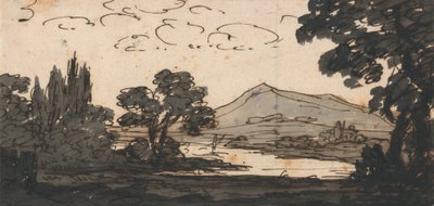 Dağ ve Göl Manzarası by Alexander Cozens